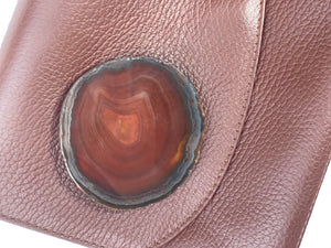 Bolso clutch modelo perlita café - ágata marrón